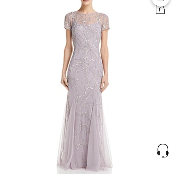 Adrianna papelle beaded lilac gown - Picture 1 of 3